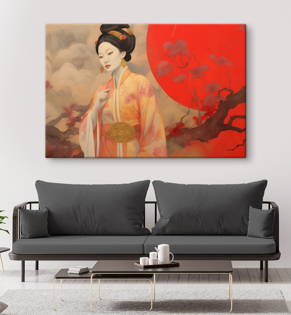 A woman in a kimono