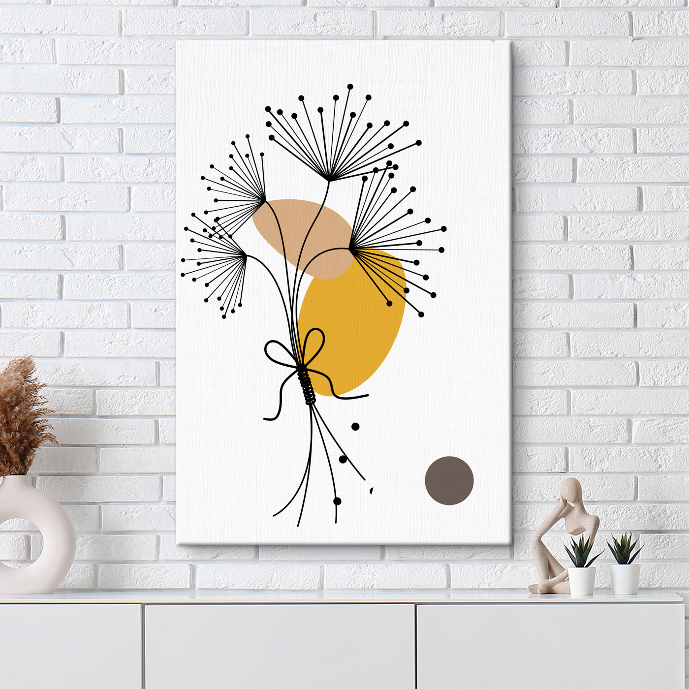 A black and yellow flower