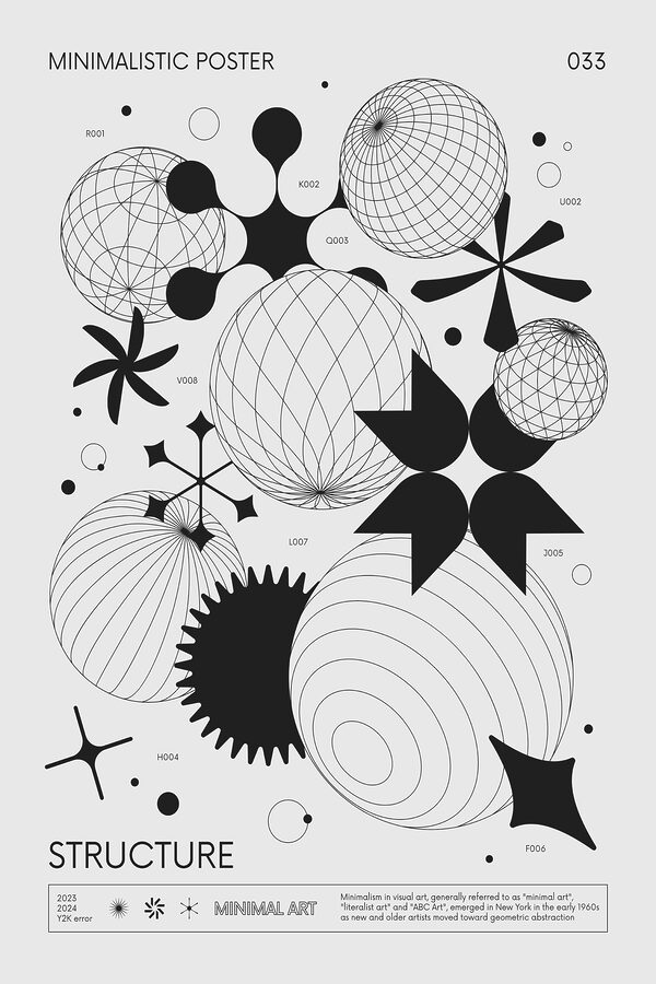 A black and white image of different shapes A black and white image of different shapes