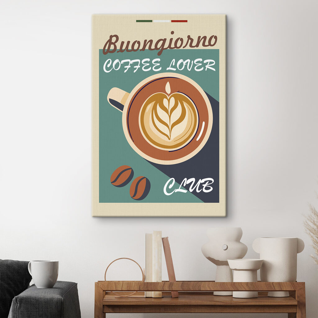 A coffee cup with a latte art on it A coffee cup with a latte art on it