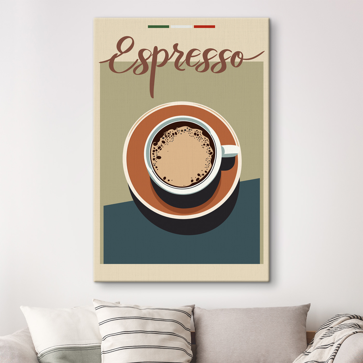 A cup of coffee on a saucer