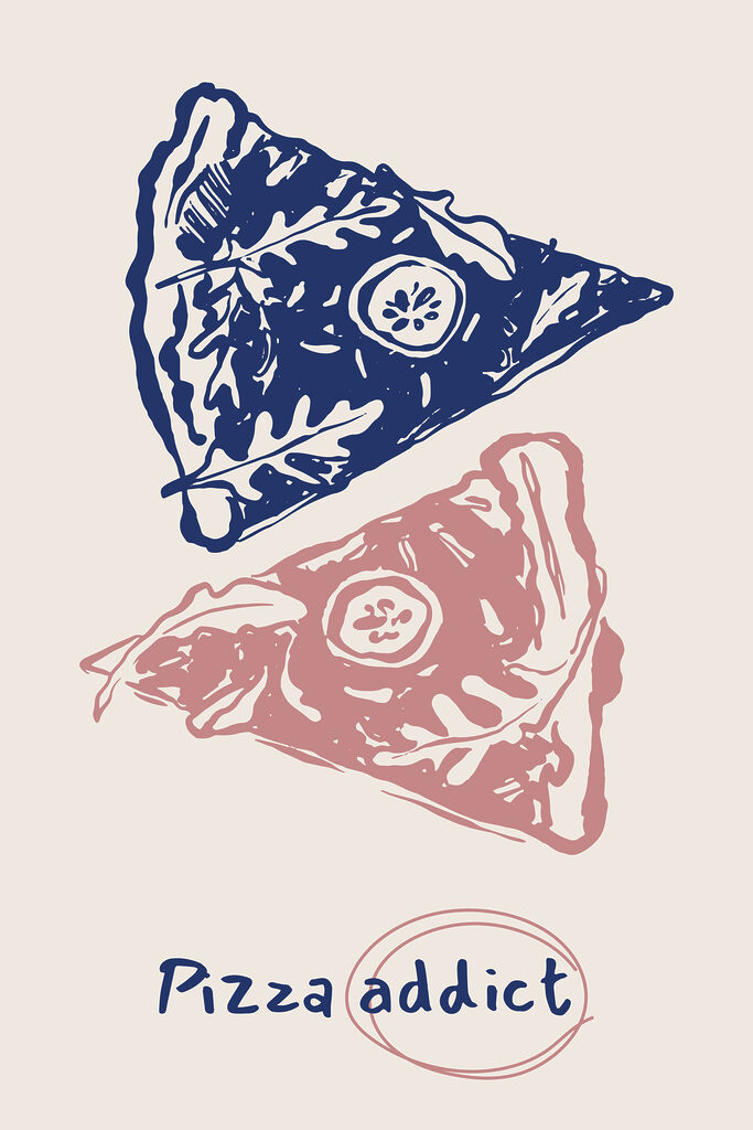A drawing of a pizza A drawing of a pizza