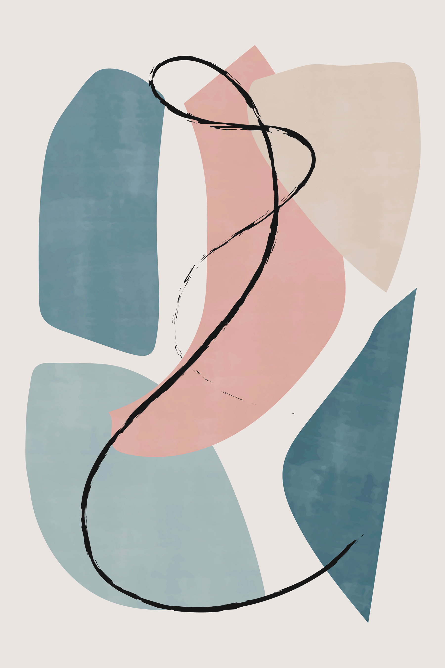 A art piece with a black line A art piece with a black line