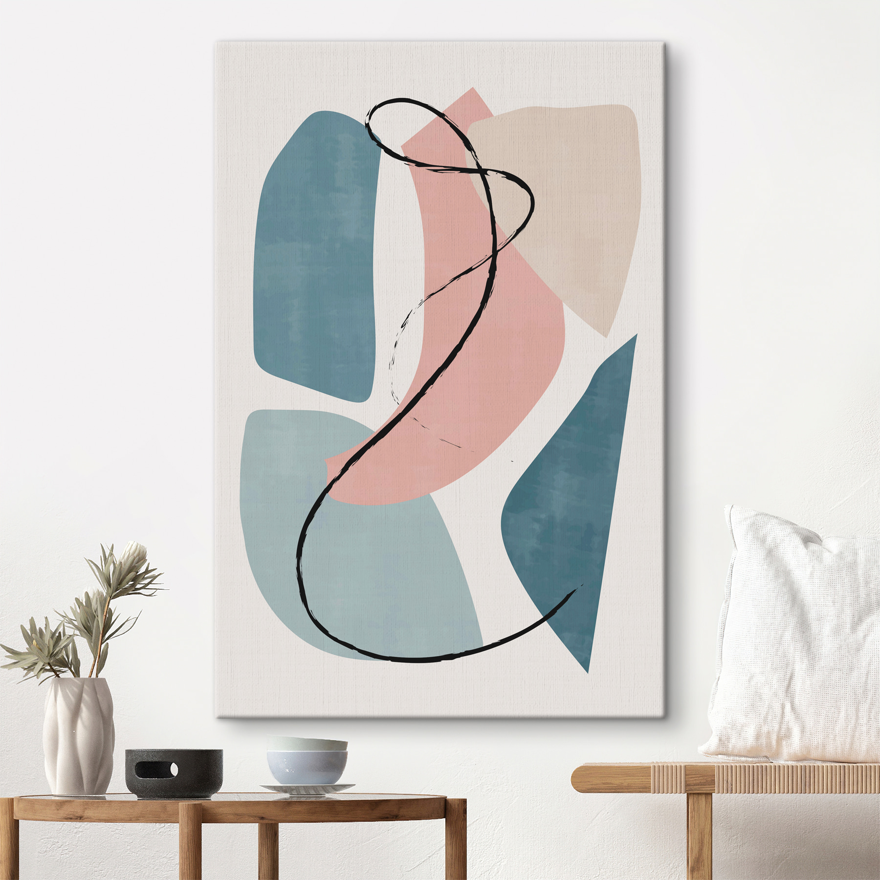 A art piece with a black line A art piece with a black line