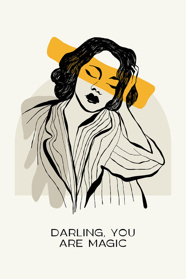 A woman with her eyes closed
