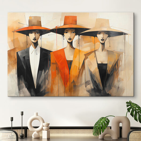 Quadri Un gruppo di donne con il cappello