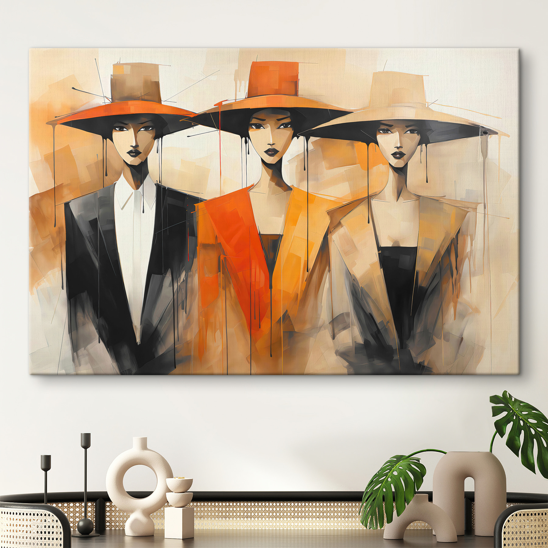 A group of women wearing hats A group of women wearing hats