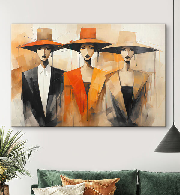 A group of women wearing hats A group of women wearing hats
