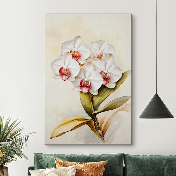 Quadri Quadri Un dipinto raffigurante un'orchidea bianca (COD: s36829)