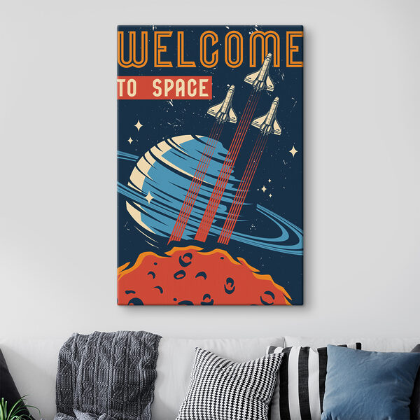 Quadri Quadri Un poster con navicelle spaziali che volano nel cielo (COD: s36832)