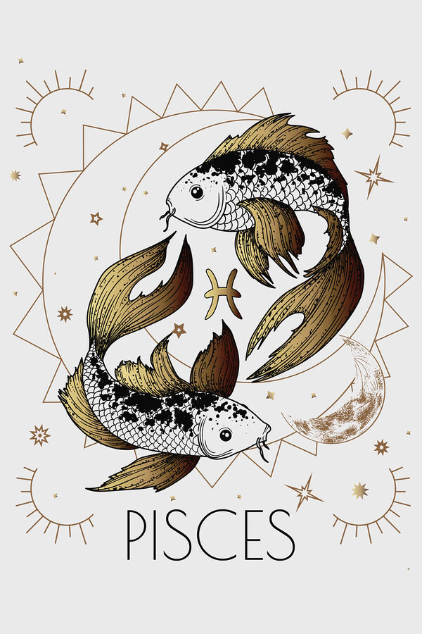 A drawing of a fish