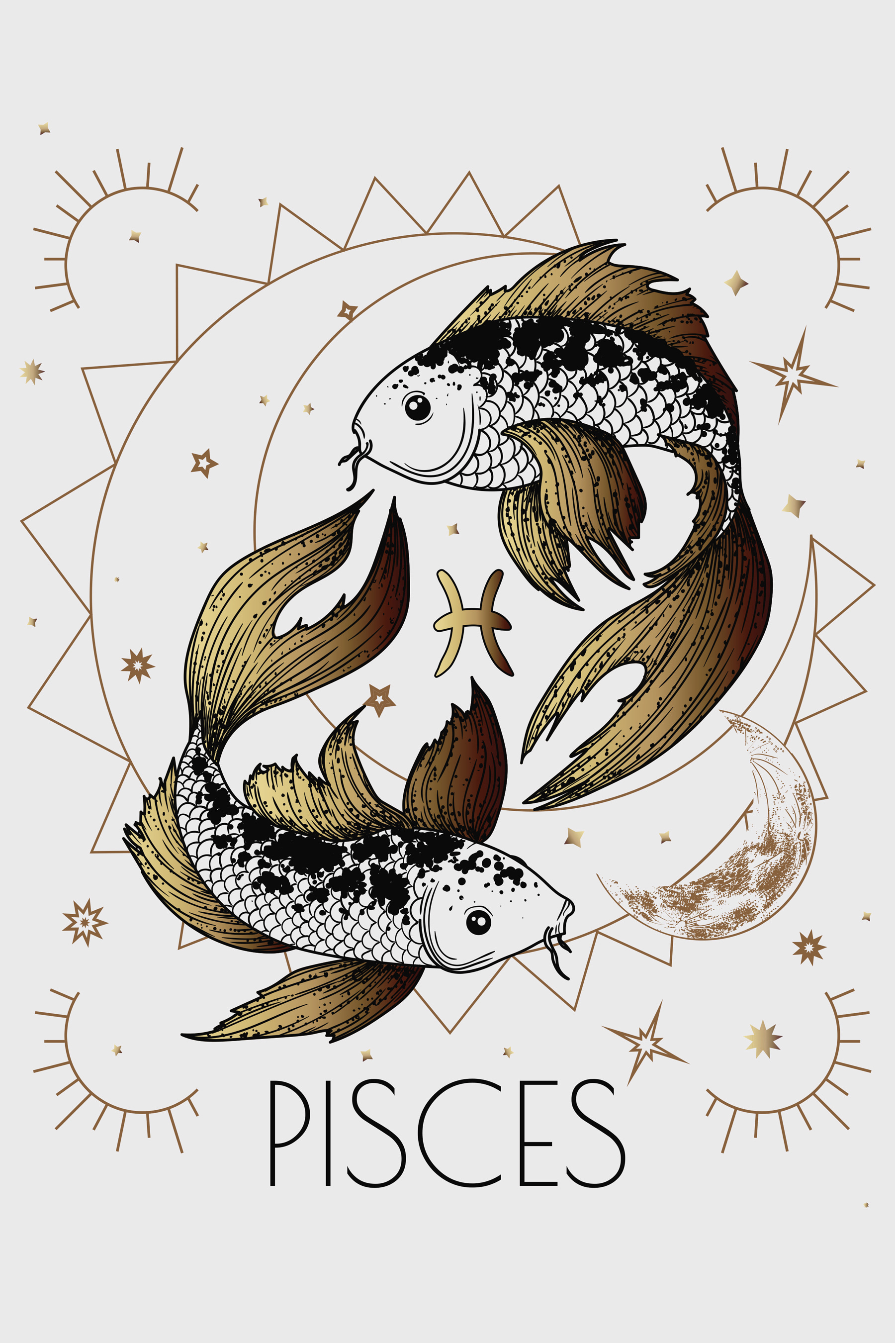 A drawing of a fish