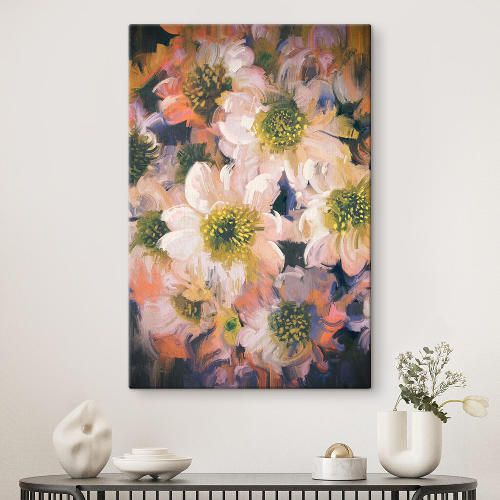 Colorful blooms in soft brushstrokes Colorful blooms in soft brushstrokes