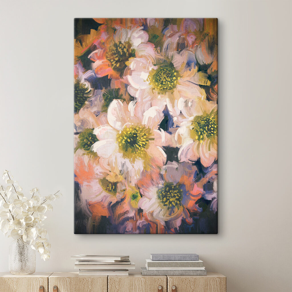 Colorful blooms in soft brushstrokes Colorful blooms in soft brushstrokes