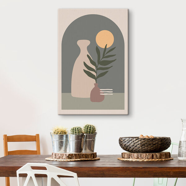 A vase with a plant in it