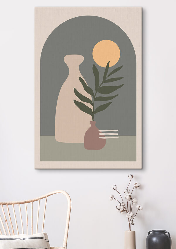 A vase with a plant in it