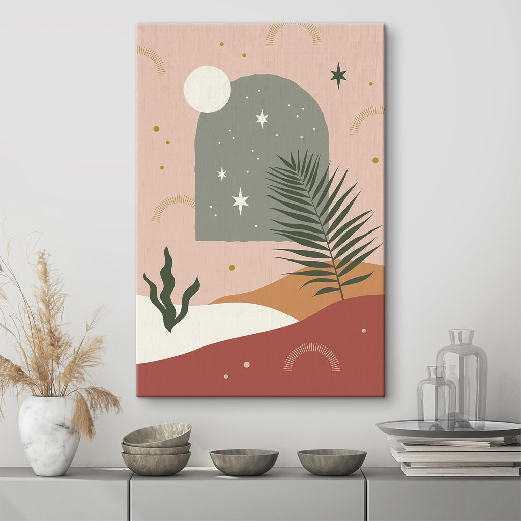 A palm tree leaves and a star A palm tree leaves and a star