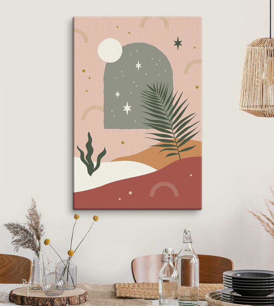 A palm tree leaves and a star A palm tree leaves and a star