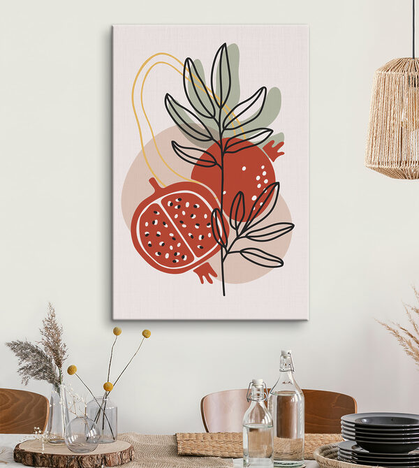 A fruit and plant with leaves A fruit and plant with leaves