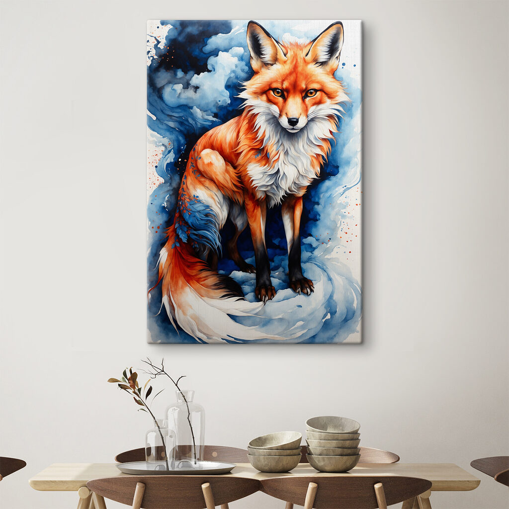 A painting of a fox
