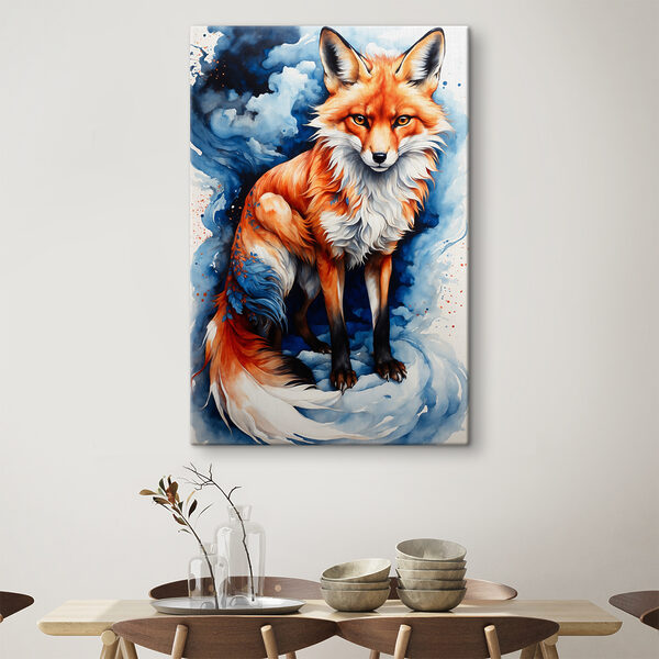 A painting of a fox