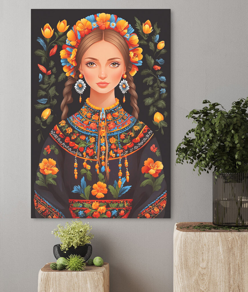 A woman with braids and flowers in her hair