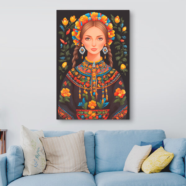 A woman with braids and flowers in her hair
