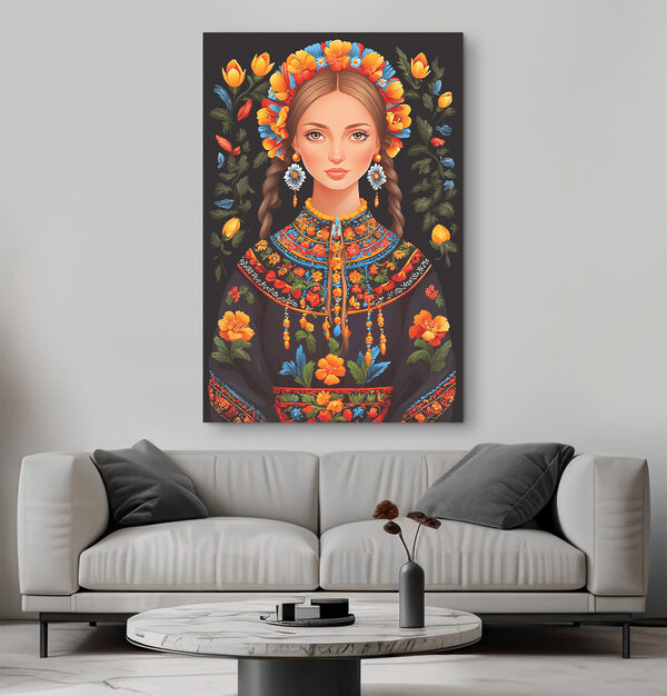 A woman with braids and flowers in her hair