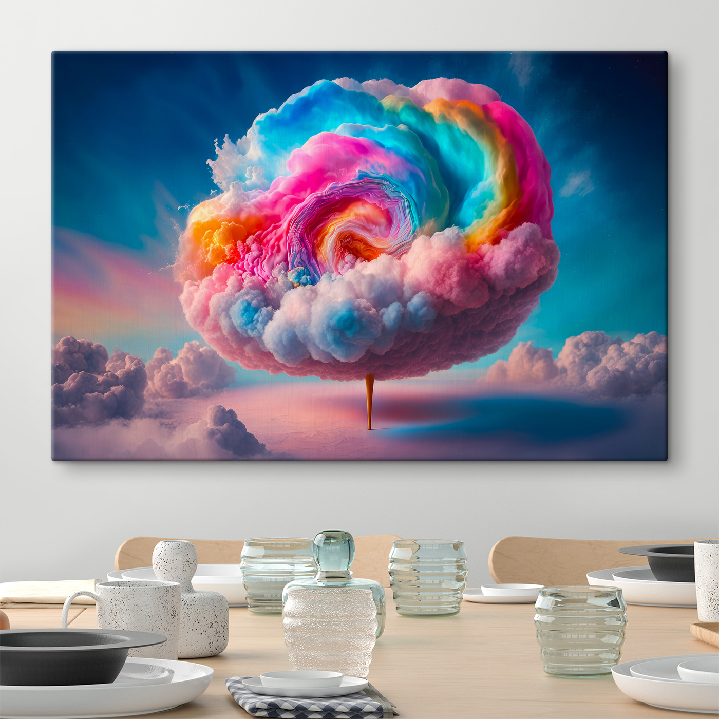 A colorful cloud in the sky A colorful cloud in the sky