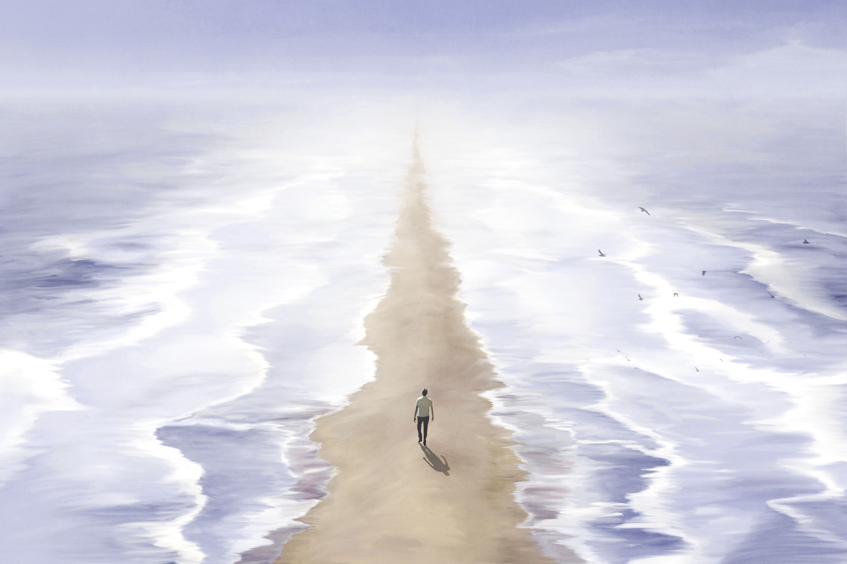 A person walking on a beach A person walking on a beach