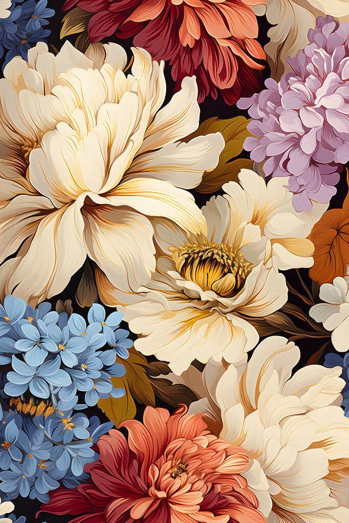 Vibrant blooms in harmonious colors Vibrant blooms in harmonious colors