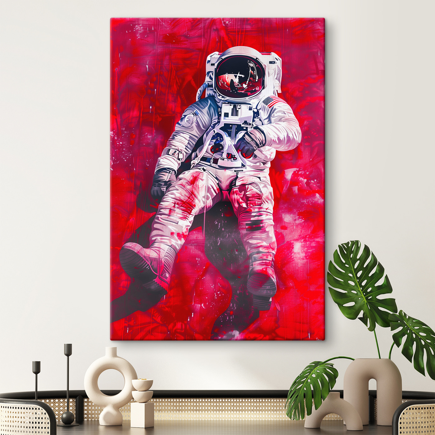 A astronaut in a space suit