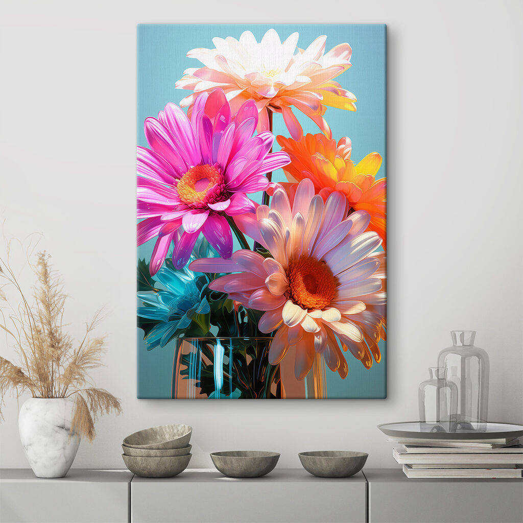 A group of colorful flowers