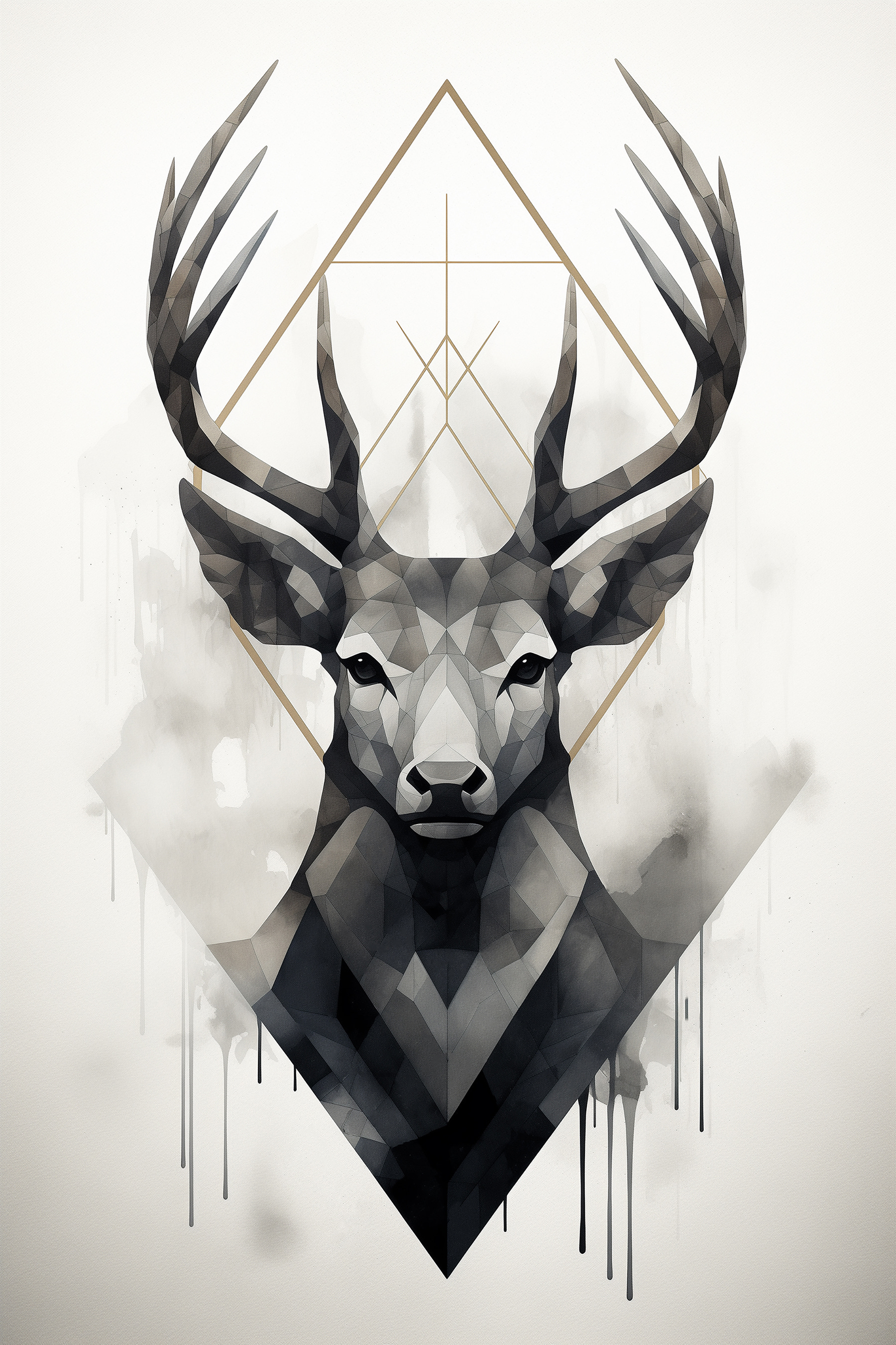 A black and white picture of a deer