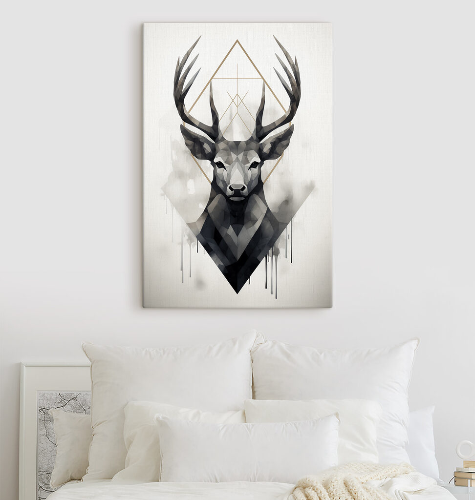 A black and white picture of a deer
