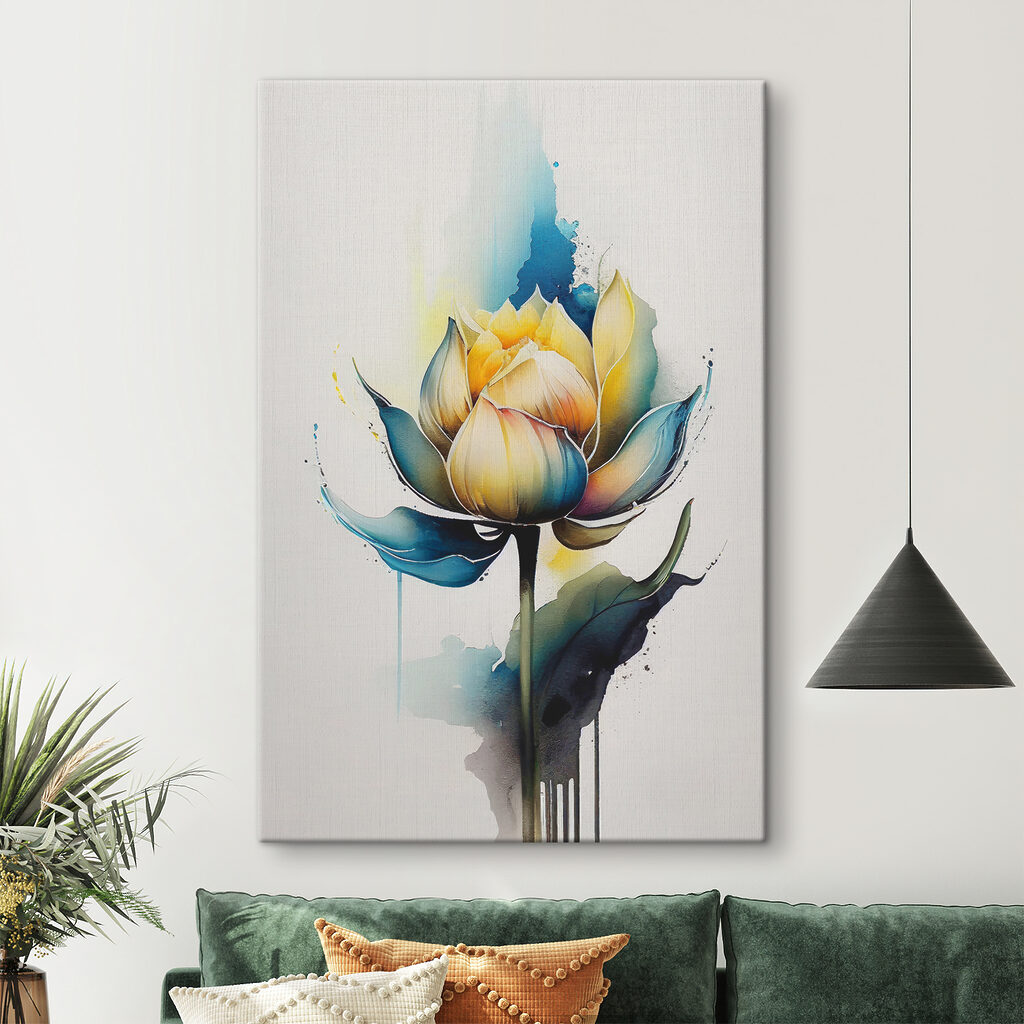 A painting of a flower A painting of a flower