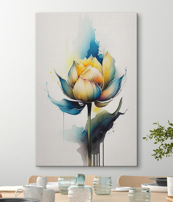 A painting of a flower A painting of a flower