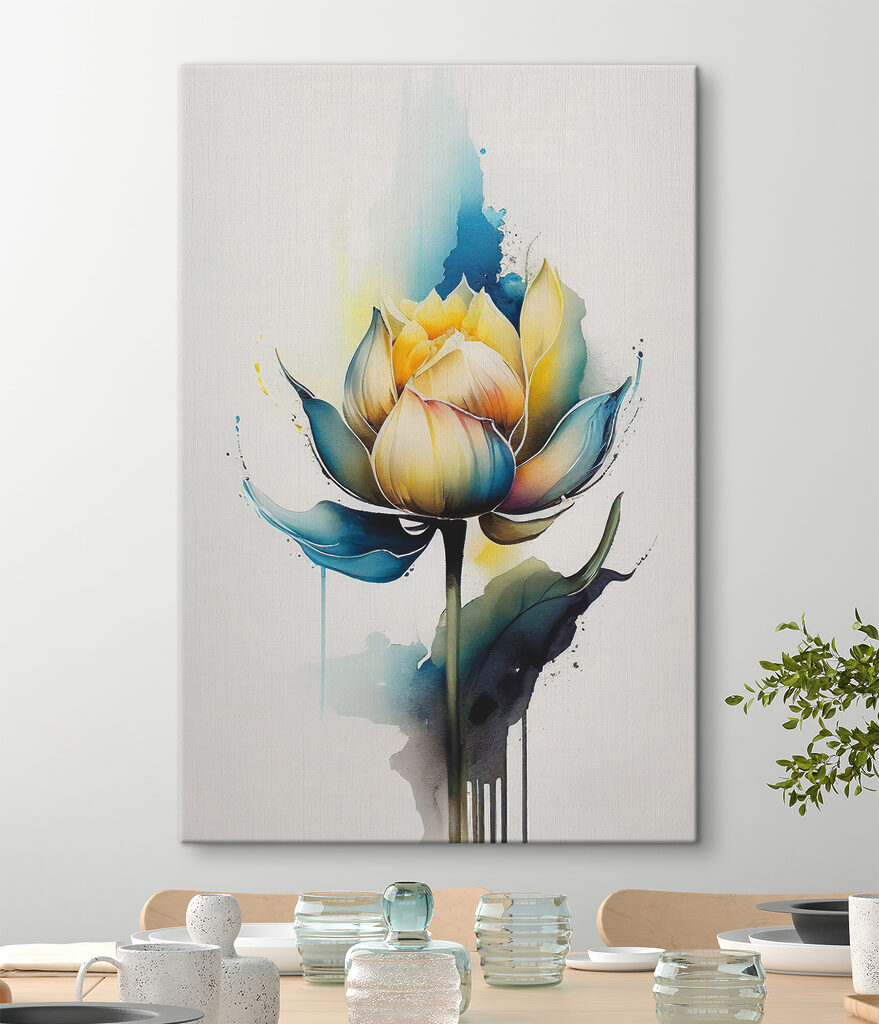 A painting of a flower A painting of a flower