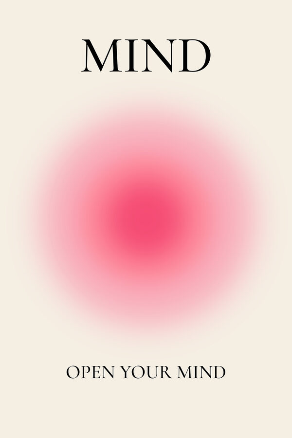 A pink circle with white background