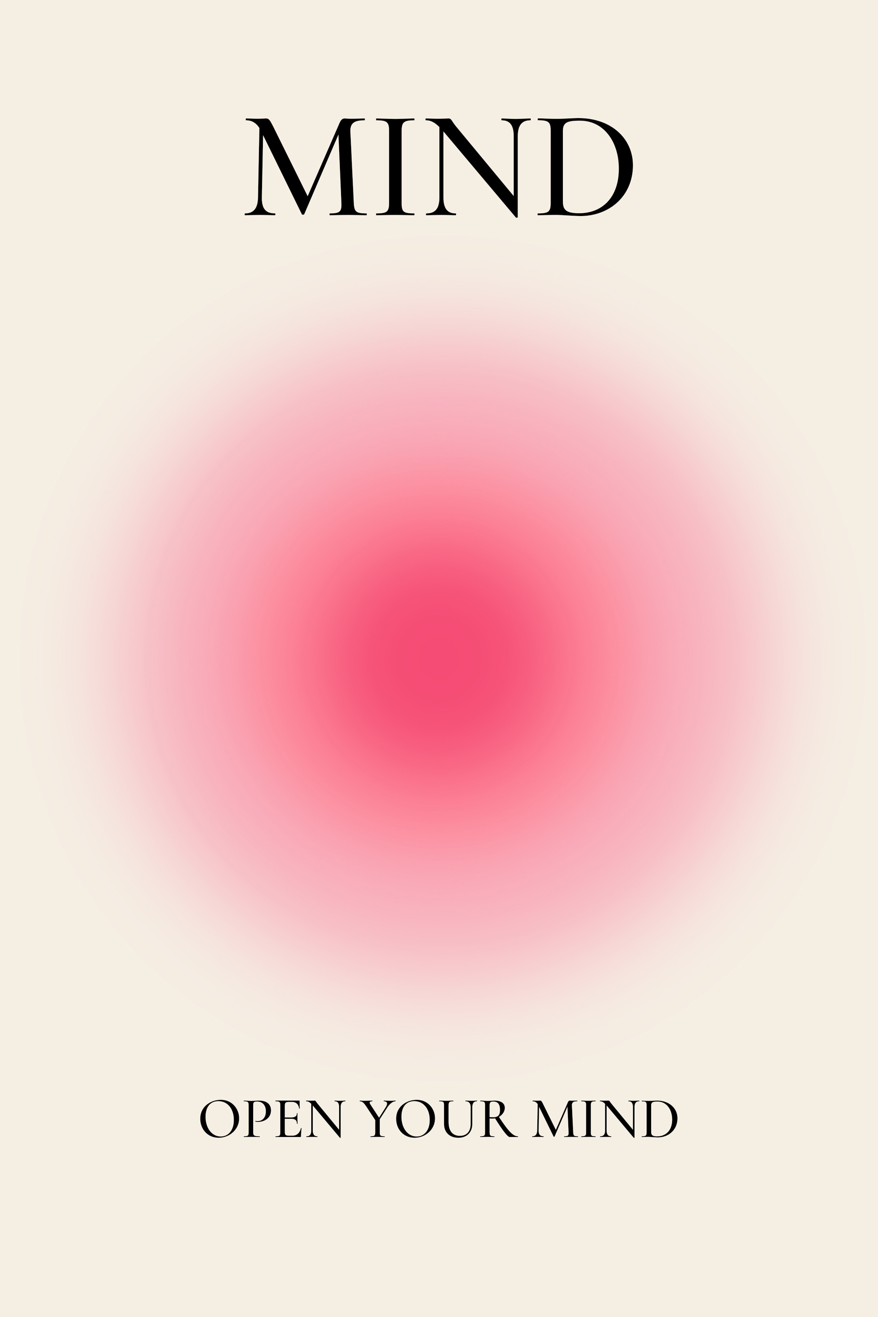 A pink circle with white background