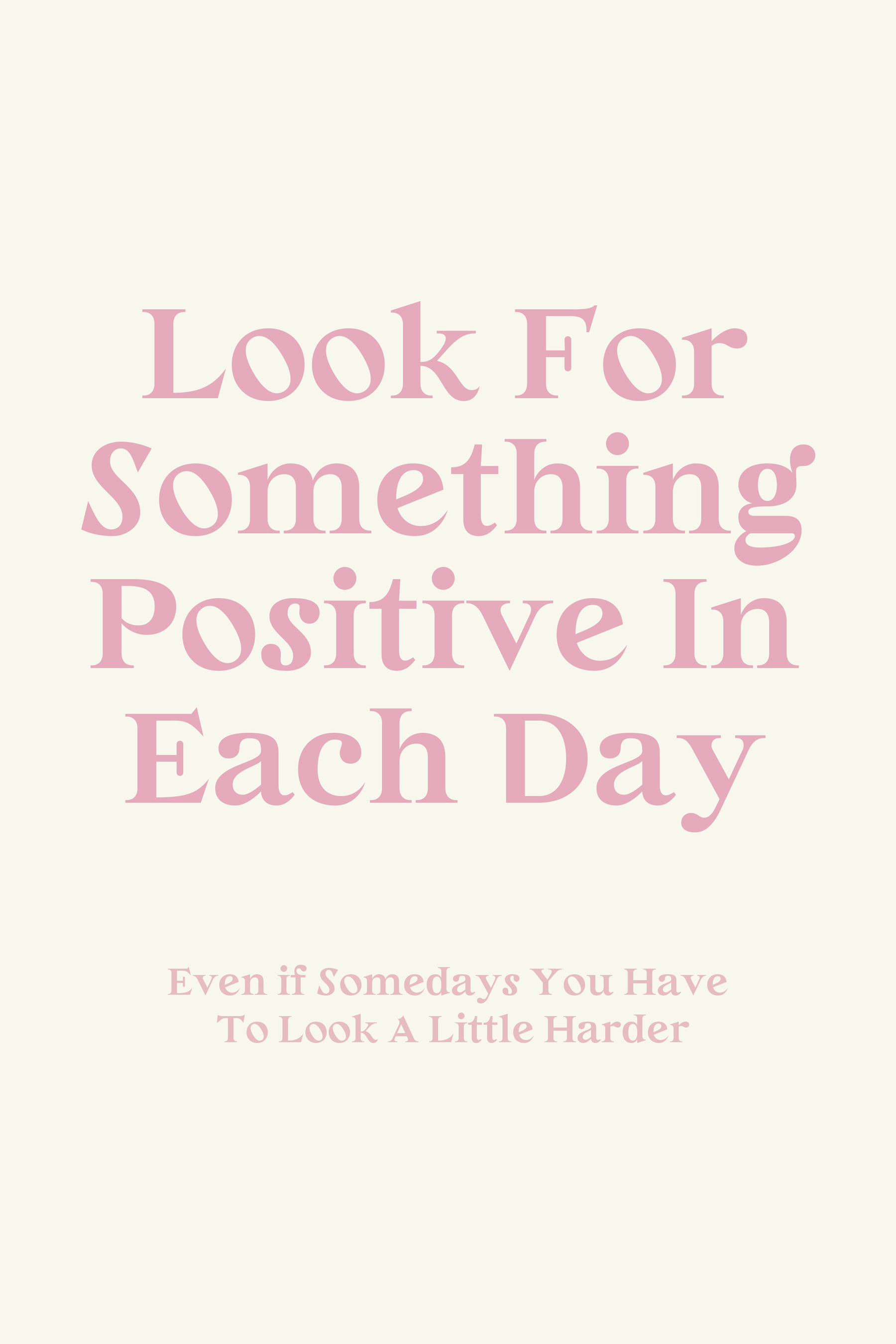A white background with pink text