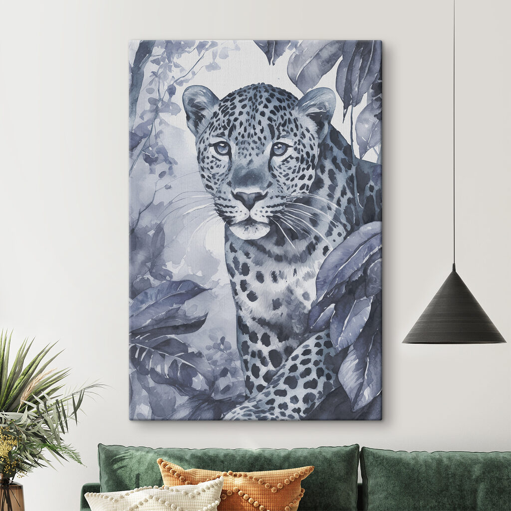 A watercolor of a leopard
