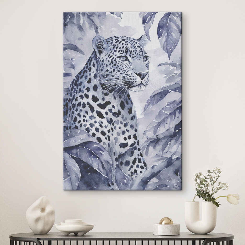 A watercolor of a leopard