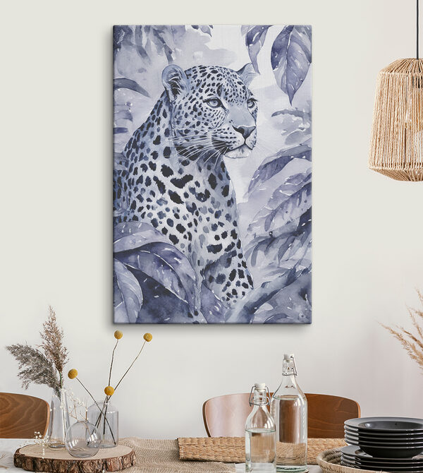A watercolor of a leopard