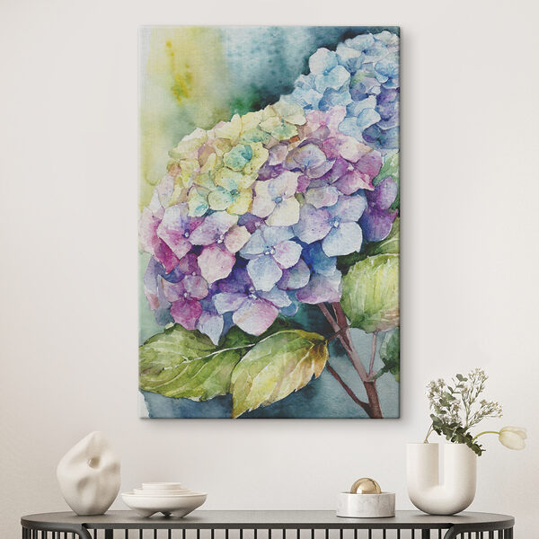 A watercolor of a flower