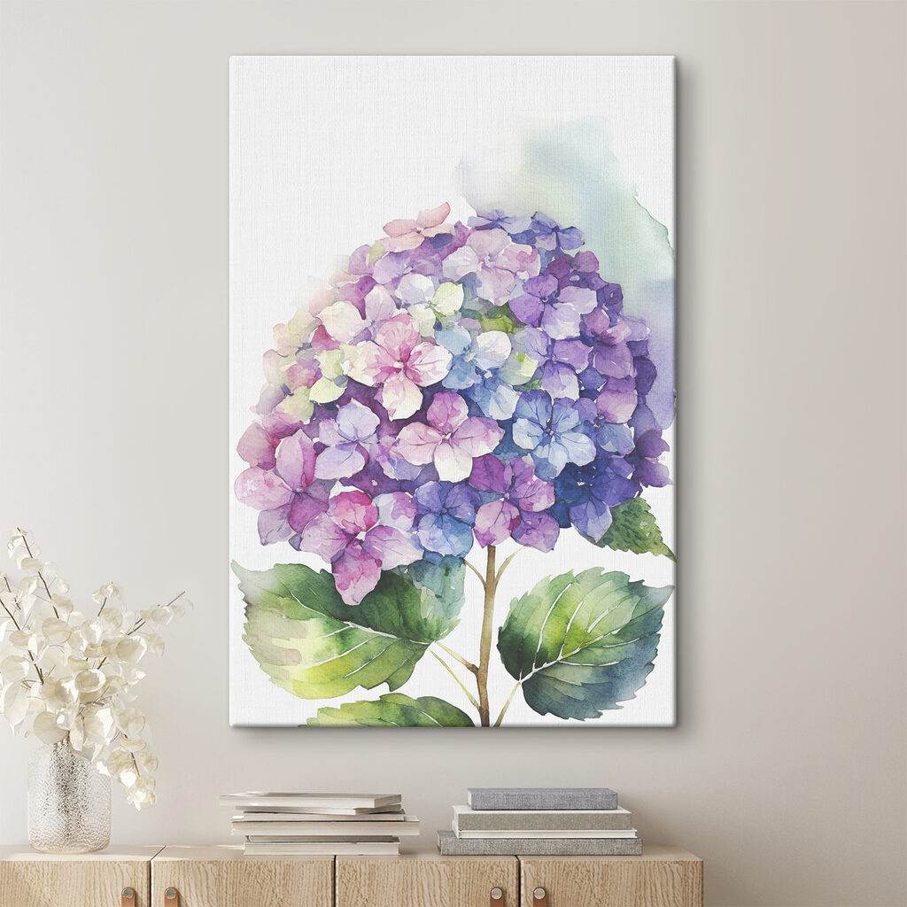 A watercolor of a flower