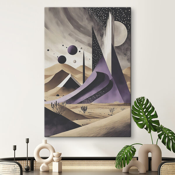 Quadri Quadri Un paesaggio desertico viola e bianco (COD: s37359)