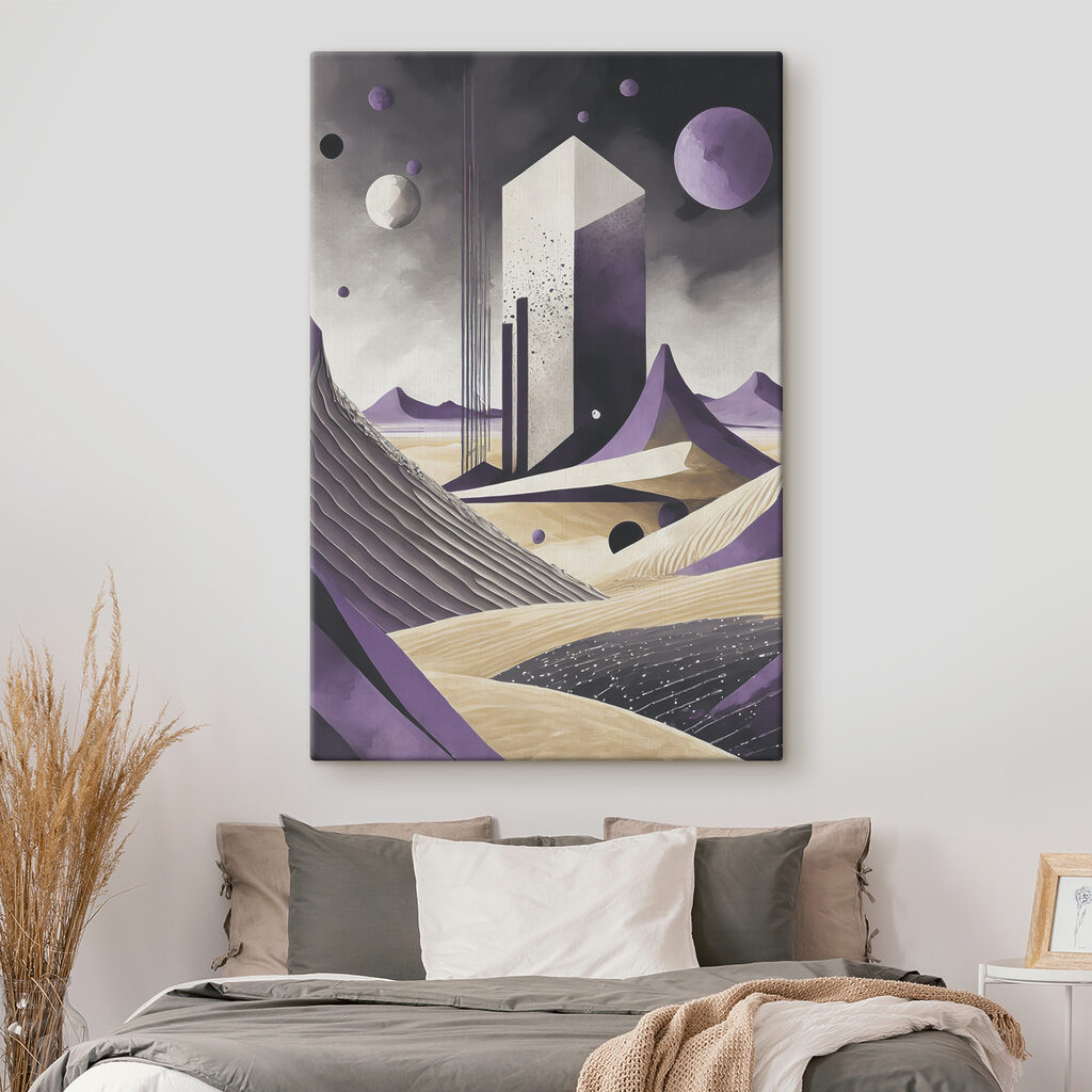 A painting of a desert landscape A painting of a desert landscape