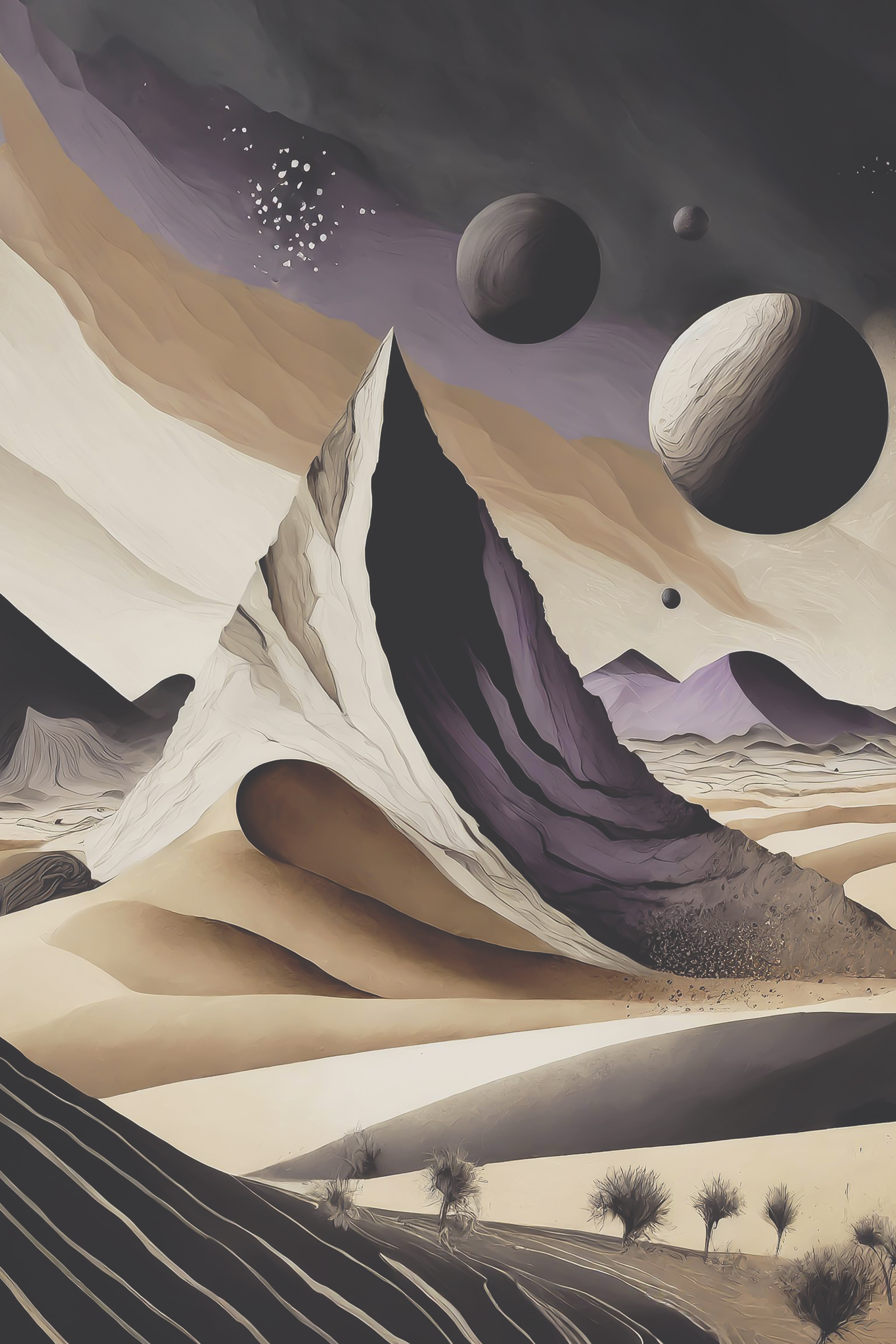 A mountain in a desert