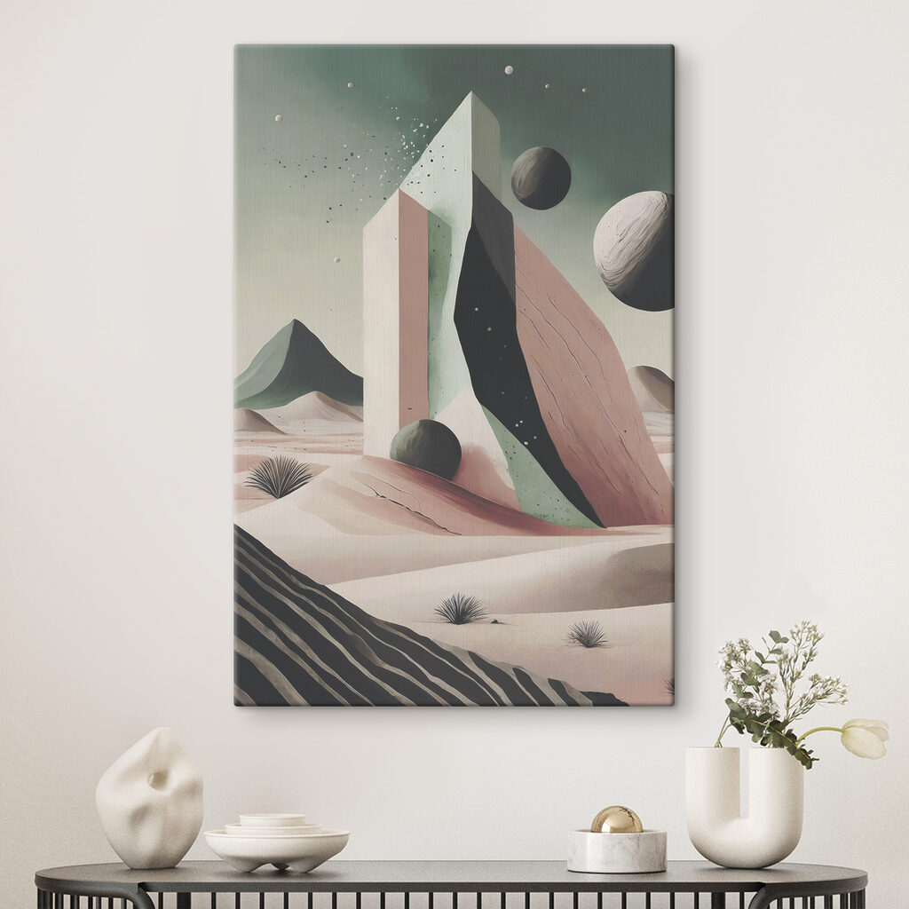 A digital art of a desert landscape A digital art of a desert landscape